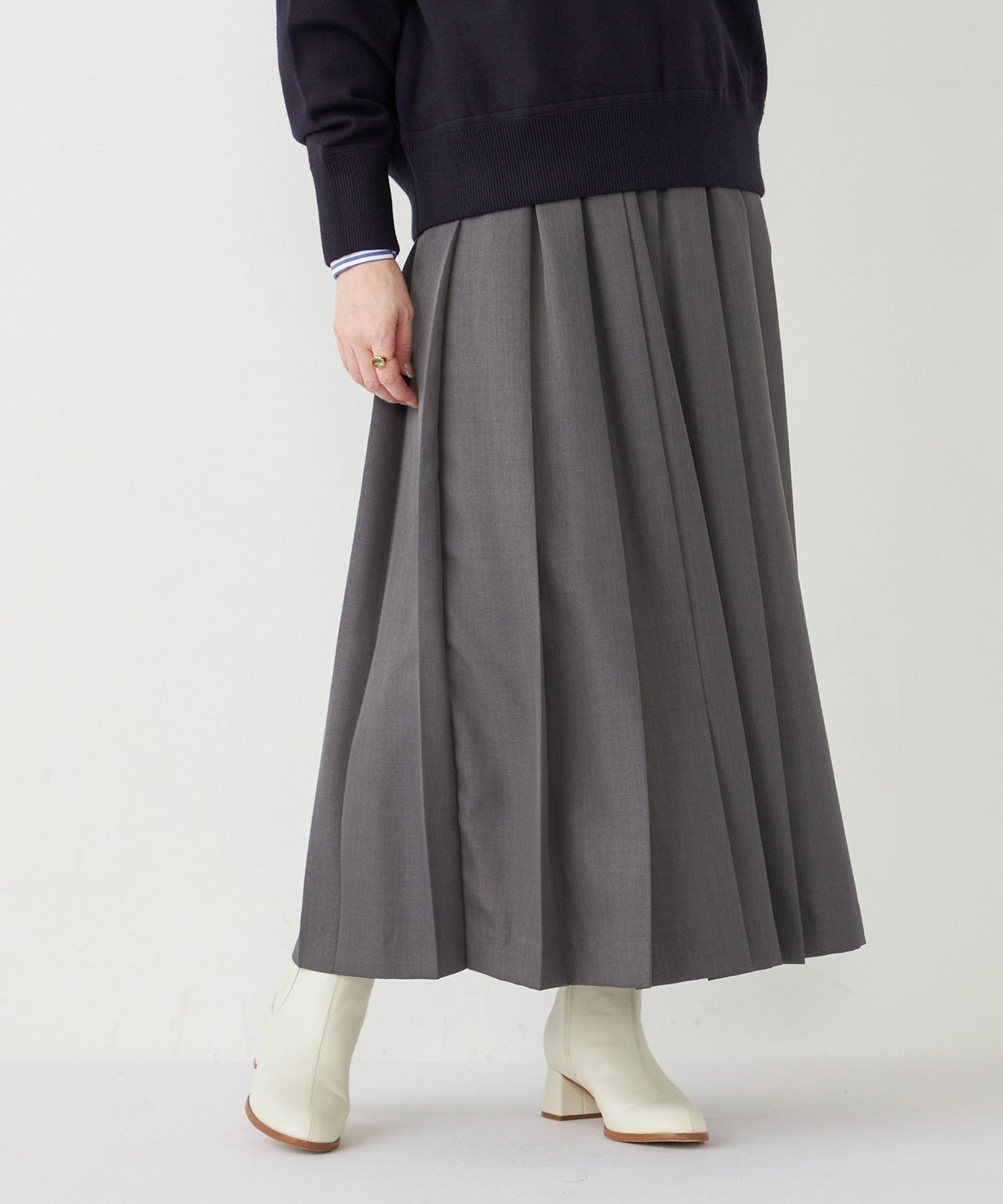 【シップス フォー ウィメン/SHIPS】のSHIPS Colors ワイド プリーツ スカート インテリア・キッズ・メンズ・レディースファッション・服の通販 founy(ファニー) 　ファッション　Fashion　レディースファッション　Fashion for Women　スカート　Skirts　プリーツスカート / 上品フェミニンスタイル　Pleated Skirts　プリーツ　Pleats, Pleated　ワイド　Wide, Wide Fit　グレー|ID: prp329100004609525 ipo3291000000032971946