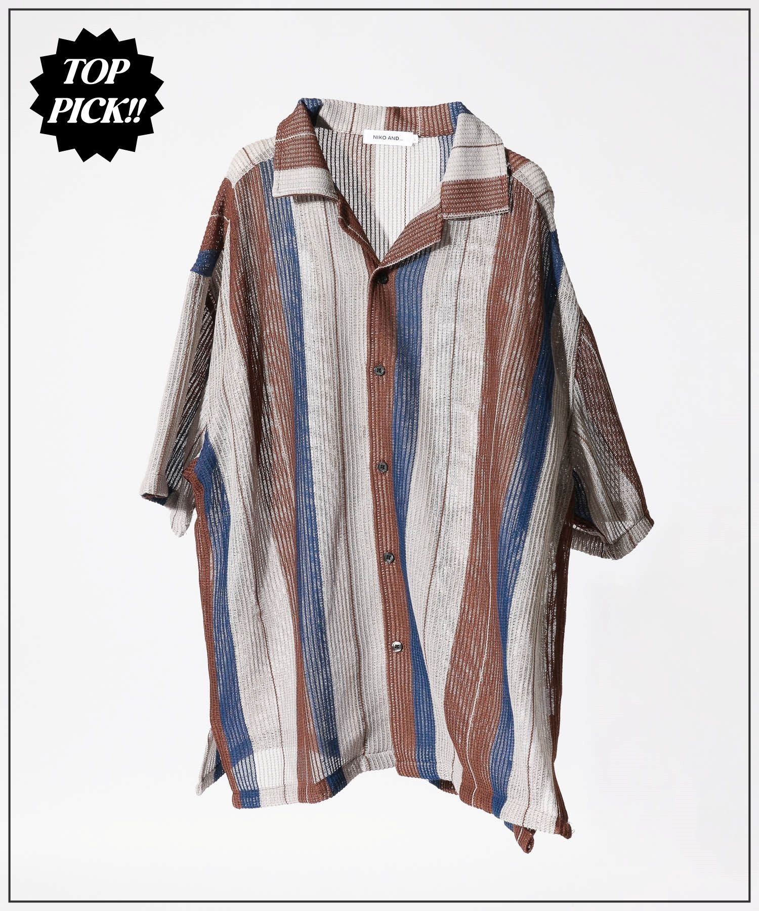 【ニコアンド/niko and / MEN】のアソート透かしシャツ インテリア・キッズ・メンズ・レディースファッション・服の通販 founy(ファニー) 　ファッション　Fashion　メンズファッション　Fashion for Men　インナー　Innerwear　巾着　Drawstring Bag, Kinchaku　シアー　Sheer, See-Through　ショルダー　Shoulder, Shoulder Strap　透かし　Cut-Out, Lacework　トレンド　Trend, Trending Now　メンズ　Men's, Menswear　リゾート　Resort, Vacation Style　S/S・春夏　SS, Spring/Summer, Warm Season　おすすめ　Recommended / Our Picks　夏　Summer　2025年　2025　2025春夏・S/S　Spring/Summer 2025 SS25　ブラウン50|ID: prp329100004609544 ipo3291000000032972188