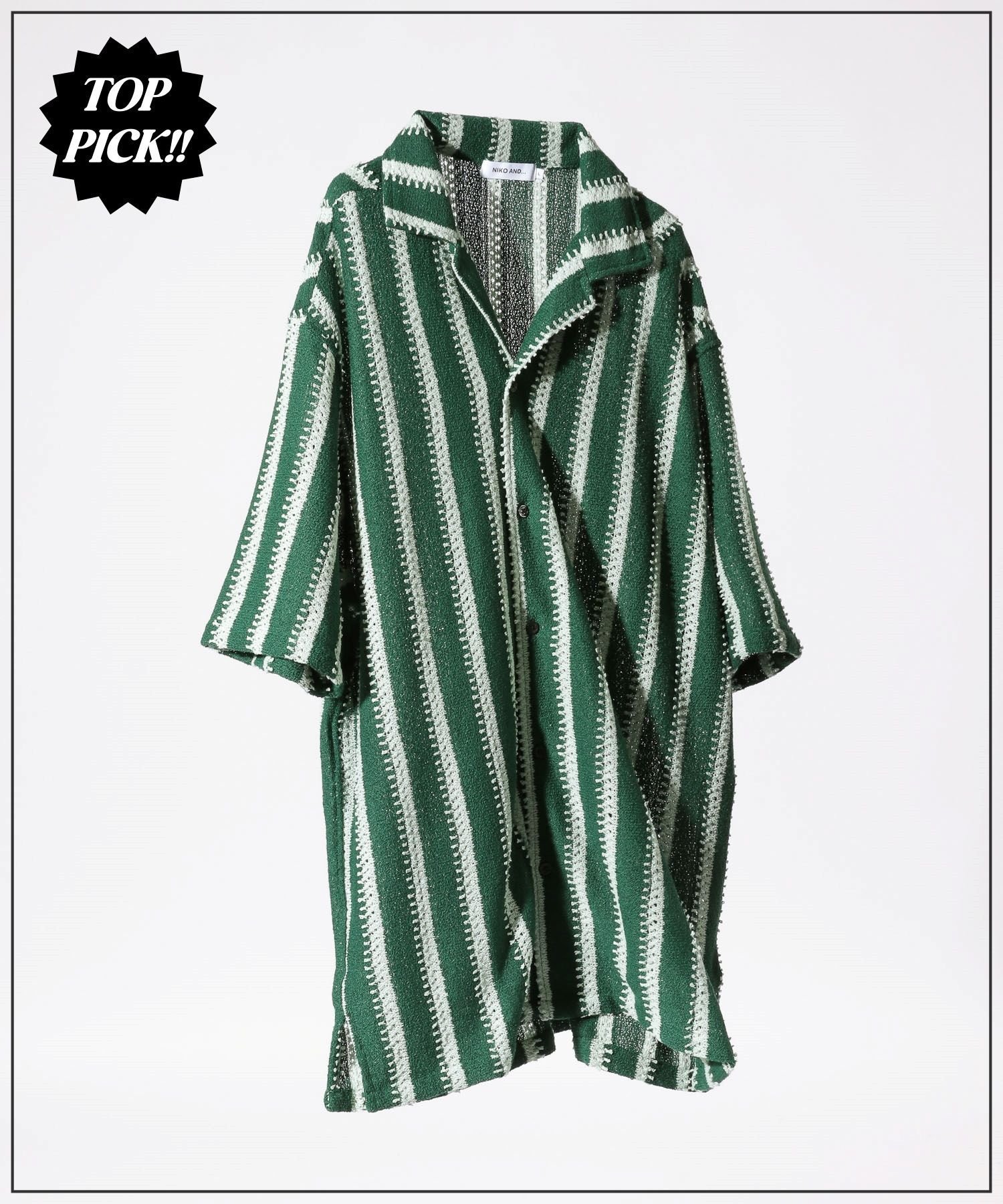 【ニコアンド/niko and / MEN】のアソート透かしシャツ インテリア・キッズ・メンズ・レディースファッション・服の通販 founy(ファニー) 　ファッション　Fashion　メンズファッション　Fashion for Men　インナー　Innerwear　巾着　Drawstring Bag, Kinchaku　シアー　Sheer, See-Through　ショルダー　Shoulder, Shoulder Strap　透かし　Cut-Out, Lacework　トレンド　Trend, Trending Now　メンズ　Men's, Menswear　リゾート　Resort, Vacation Style　S/S・春夏　SS, Spring/Summer, Warm Season　おすすめ　Recommended / Our Picks　夏　Summer　2025年　2025　2025春夏・S/S　Spring/Summer 2025 SS25　グリーン70|ID: prp329100004609544 ipo3291000000032972191