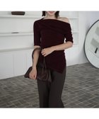 【アニュアンス/anuans】のアセテートドレープカットトップス 人気、トレンドファッション・服の通販 founy(ファニー) ファッション Fashion レディースファッション Fashion for Women トップス・カットソー Cut & Sew Tops カットソー Cut and Sewn Top シルク Silk, 100% Silk スリーブ Sleeve, Long Sleeve / Short Sleeve デコルテ Décolleté, Neckline ハーフ Half, Half-Length ヘムライン Hemline, Bottom Cut ラグジュアリー Luxury, Elegant エレガント 上品 Elegant thumbnail BURGUNDY|ID: prp329100004609573 ipo3291000000033095921