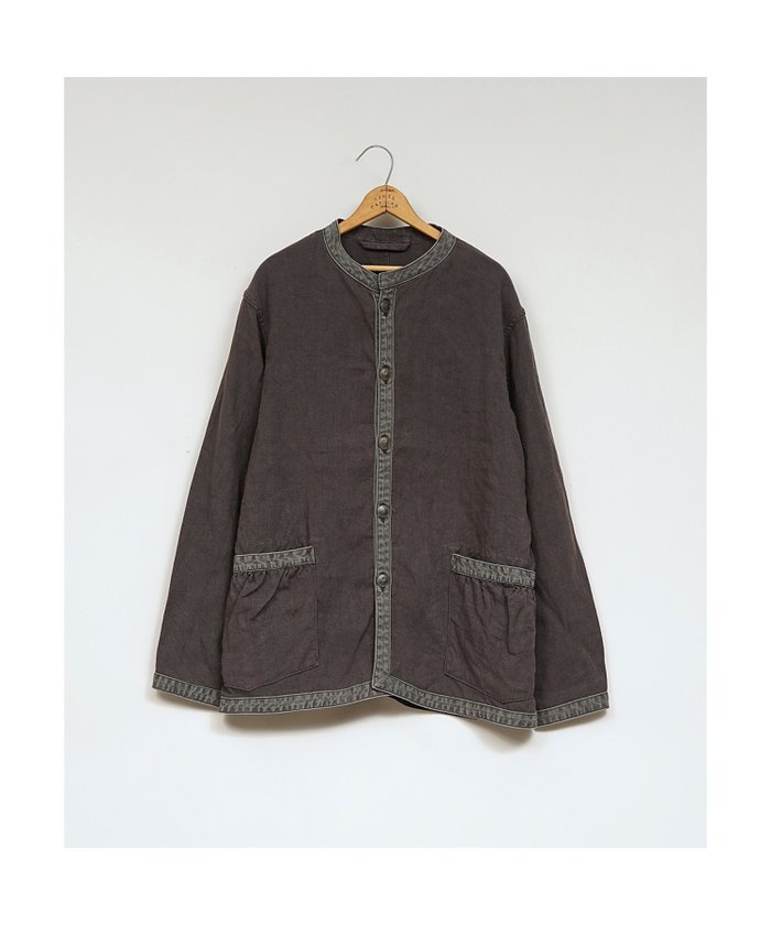 【ナイジェルケーボン/NIGEL CABOURN / MEN】のMAN / フレンチワークジャケット - リネンピンオックス インテリア・キッズ・メンズ・レディースファッション・服の通販 founy(ファニー) https://founy.com/ ファッション Fashion メンズファッション Fashion for Men パイピング Piping, Trim Design リネン Linen, Linen Fabric |ID: prp329100004609591 ipo3291000000032972753