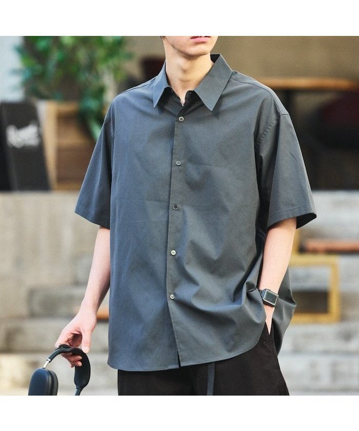 【その他のブランド/Other】のAiRide / エアライド リラックスフィット レギュラーカラー シャツ 【限定展開】 25SS インテリア・キッズ・メンズ・レディースファッション・服の通販 founy(ファニー) 　ファッション　Fashion　メンズファッション　Fashion for Men　アウトドア　Outdoor Clothing　インナー　Innerwear　春　Spring　洗える　Machine Washable　カーゴパンツ　Cargo Pants, Utility Pants　吸水　Absorbent, Quick-Dry　軽量　Lightweight, Ultra Light　シンプル　Simple, Minimal　ストレッチ　Stretch, Stretchy Fabric　セットアップ　Set-Up, Coordinated Outfit　デニム　Denim, Jeans Material　定番　Standard, Basic Item　フィット　Fit, Slim Fit　ボトム　Bottoms, Lower Wear　リラックス　Relax, Relaxed Fit　レギュラー　Regular, Standard Fit　S/S・春夏　SS, Spring/Summer, Warm Season　おすすめ　Recommended / Our Picks　夏　Summer　2024年　2024　2024春夏・S/S　Spring/Summer 2024 SS24　2025年　2025　2025春夏・S/S　Spring/Summer 2025 SS25　チャコールグレー|ID: prp329100004609593 ipo3291000000032972788