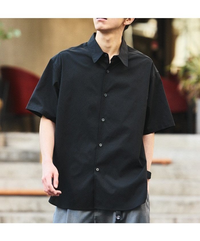 【その他のブランド/Other】のAiRide / エアライド リラックスフィット レギュラーカラー シャツ 【限定展開】 25SS インテリア・キッズ・メンズ・レディースファッション・服の通販 founy(ファニー) 　ファッション　Fashion　メンズファッション　Fashion for Men　アウトドア　Outdoor Clothing　インナー　Innerwear　春　Spring　洗える　Machine Washable　カーゴパンツ　Cargo Pants, Utility Pants　吸水　Absorbent, Quick-Dry　軽量　Lightweight, Ultra Light　シンプル　Simple, Minimal　ストレッチ　Stretch, Stretchy Fabric　セットアップ　Set-Up, Coordinated Outfit　デニム　Denim, Jeans Material　定番　Standard, Basic Item　フィット　Fit, Slim Fit　ボトム　Bottoms, Lower Wear　リラックス　Relax, Relaxed Fit　レギュラー　Regular, Standard Fit　S/S・春夏　SS, Spring/Summer, Warm Season　おすすめ　Recommended / Our Picks　夏　Summer　2024年　2024　2024春夏・S/S　Spring/Summer 2024 SS24　2025年　2025　2025春夏・S/S　Spring/Summer 2025 SS25　ブラック|ID: prp329100004609593 ipo3291000000032972789
