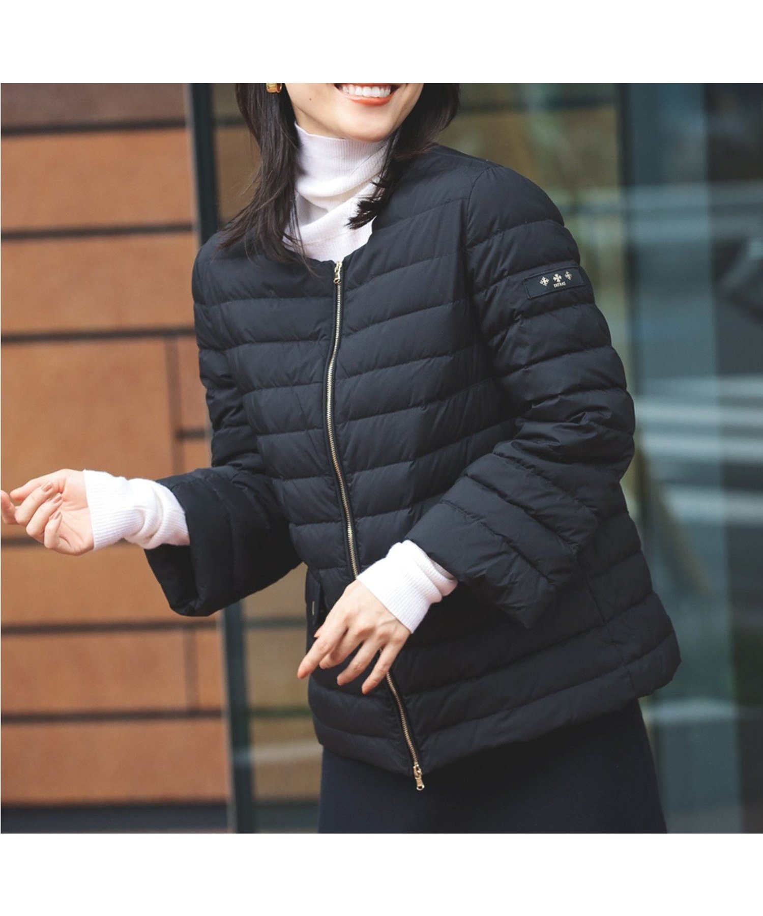 【デミルクス ビームス/Demi-Luxe BEAMS】の【別注】TATRAS / ACACIA ノーカラー ライトダウンジャケット インテリア・キッズ・メンズ・レディースファッション・服の通販 founy(ファニー) 　ファッション　Fashion　レディースファッション　Fashion for Women　アウター　Coat / Outerwear Collection　レディースジャケット・軽アウター　Jackets　インナー　Innerwear　春　Spring　コンパクト　Compact, Small Size　コーティング　Coating, Coated Finish　ダウン　Down, Puffer　定番　Standard, Basic Item　人気　Popular, Best Seller　フィット　Fit, Slim Fit　ボトム　Bottoms, Lower Wear　別注　Limited Edition, Custom Order　S/S・春夏　SS, Spring/Summer, Warm Season　夏　Summer　エレガント 上品　Elegant　BLACK|ID: prp329100004609647 ipo3291000000032973476