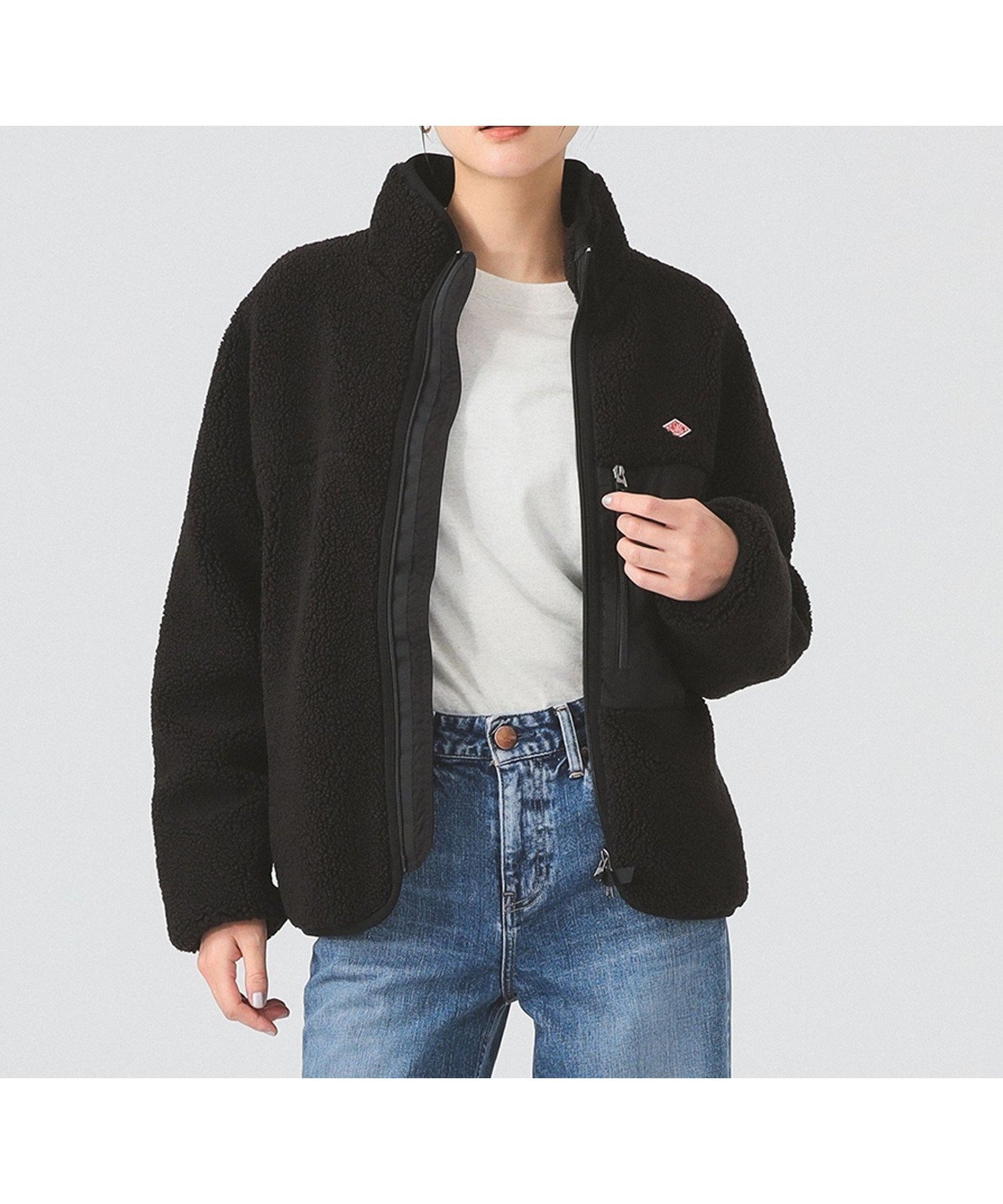 【ビームス ウイメン/BEAMS】の【WEB限定】DANTON / スタンドカラー ボアフリースジャケット インテリア・キッズ・メンズ・レディースファッション・服の通販 founy(ファニー) 　ファッション　Fashion　レディースファッション　Fashion for Women　アウター　Coat / Outerwear Collection　レディースジャケット・軽アウター　Jackets　スタンド　Stand Collar, Upright Stand　デニム　Denim, Jeans Material　トレンド　Trend, Trending Now　フィット　Fit, Slim Fit　ポケット　Pocket, Pocket Detail　防寒　Cold Protection, Winter-Ready　リラックス　Relax, Relaxed Fit　レギンス　Leggings, Stretch Pants　おすすめ　Recommended / Our Picks　090_BLACK|ID: prp329100004609671 ipo3291000000032973817