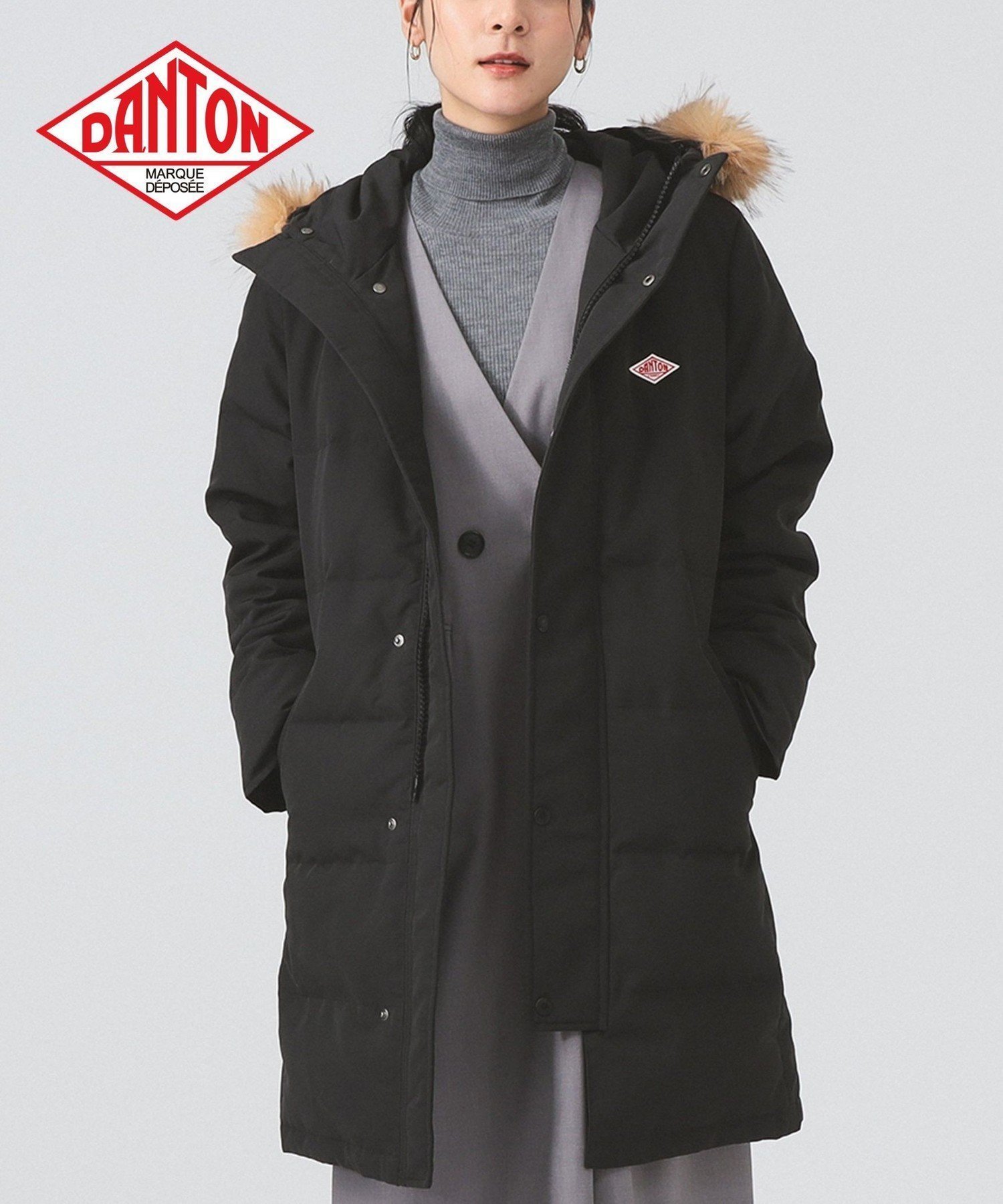 【ビームス ウイメン/BEAMS】の【WEB限定/ダントン/ロング丈/防寒/防風/25AW】DANTON / ポリエステル ダウン コート インテリア・キッズ・メンズ・レディースファッション・服の通販 founy(ファニー) 　ファッション　Fashion　レディースファッション　Fashion for Women　アウター　Coat / Outerwear Collection　コート・ロングコート・ピーコート　Long Coats, Peacoats & More　ダウンジャケット・軽量ダウン　Warm & Lightweight Down Jackets　スラックス　Slacks, Dress Pants　スリム　Slim, Slim Fit　ダウン　Down, Puffer　デニム　Denim, Jeans Material　定番　Standard, Basic Item　フィット　Fit, Slim Fit　防寒　Cold Protection, Winter-Ready　ミドル　Middle Length, Mid Height　ロング　Long, Long-Length　冬　Winter / This Winter　エレガント 上品　Elegant　090_BLACK|ID: prp329100004609672 ipo3291000000033833185