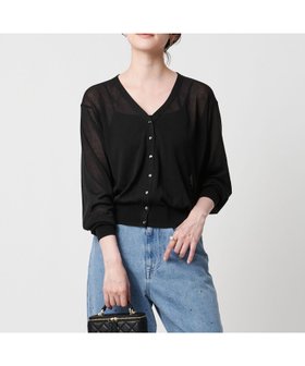 【ユナイテッドアローズ/UNITED ARROWS】のシアーVネックニットカーディガン - ウォッシャブル - 人気、トレンドファッション・服の通販 founy(ファニー) ファッション Fashion レディースファッション Fashion for Women トップス・カットソー Cut & Sew Tops ニット Knit Tops & Sweaters カーディガン・羽織り Layered Style Cardigans Vネックトップス V-Neck Tops / V-Cut Neckline Shirts インナー Innerwear ウォッシャブル Machine Washable カーディガン Cardigan, Knitwear シアー Sheer, See-Through シンプル Simple, Minimal ドレープ Drape, Draping Fabric バランス Balance, Style Balance ビビッド Vivid, Bright Tone ベーシック Basic, Essential ボトム Bottoms, Lower Wear エレガント 上品 Elegant 羽織 Haori, Light Jacket |ID:prp329100004609764