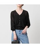 【ユナイテッドアローズ/UNITED ARROWS】のシアーVネックニットカーディガン - ウォッシャブル - 人気、トレンドファッション・服の通販 founy(ファニー) ファッション Fashion レディースファッション Fashion for Women トップス・カットソー Cut & Sew Tops ニット Knit Tops & Sweaters カーディガン・羽織り Layered Style Cardigans Vネックトップス V-Neck Tops / V-Cut Neckline Shirts インナー Innerwear ウォッシャブル Machine Washable カーディガン Cardigan, Knitwear シアー Sheer, See-Through シンプル Simple, Minimal ドレープ Drape, Draping Fabric バランス Balance, Style Balance ビビッド Vivid, Bright Tone ベーシック Basic, Essential ボトム Bottoms, Lower Wear エレガント 上品 Elegant 羽織 Haori, Light Jacket thumbnail BLACK|ID: prp329100004609764 ipo3291000000033143168