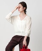 【ユナイテッドアローズ/UNITED ARROWS】のシアーVネックニットカーディガン - ウォッシャブル - WHITE|ID: prp329100004609764 ipo3291000000033575415