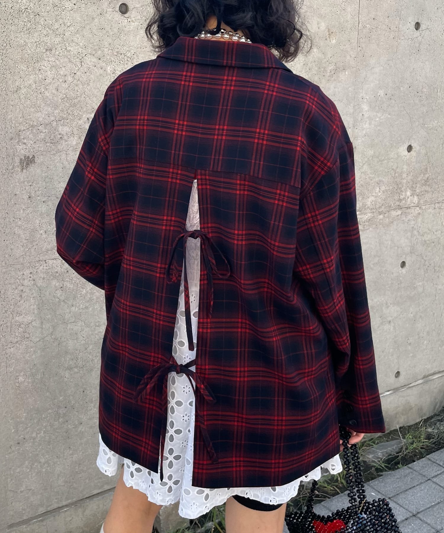 【ジュノア/JUNOAH】のオーバーサイズテーラードシャツジャケット インテリア・キッズ・メンズ・レディースファッション・服の通販 founy(ファニー) 　ファッション　Fashion　レディースファッション　Fashion for Women　アウター　Coat / Outerwear Collection　レディースジャケット・軽アウター　Jackets　レッド|ID: prp329100004609778 ipo3291000000033835730