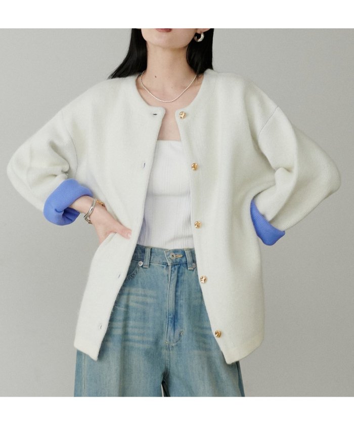【その他のブランド/Other】のFOX混Wフェイスニットコート インテリア・キッズ・メンズ・レディースファッション・服の通販 founy(ファニー) https://founy.com/ ファッション Fashion レディースファッション Fashion for Women アウター Coat / Outerwear Collection コート・ロングコート・ピーコート Long Coats, Peacoats & More アクセサリー Fashion Accessories カーディガン Cardigan, Knitwear ショート Short, Short Length シルバー Silver, Metallic Silver シンプル Simple, Minimal スラックス Slacks, Dress Pants ダブル Double, Double-Breasted デニム Denim, Jeans Material フェイス Face, Facial Design ミドル Middle Length, Mid Height エレガント 上品 Elegant 2025年 2025 2025-2026秋冬・A/W Autumn/Winter 2025–26 AW25–26 |ID: prp329100004609804 ipo3291000000032975784