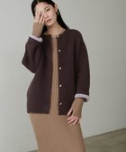 【その他のブランド/Other】のFOX混Wフェイスニットコート ブラウン|ID: prp329100004609804 ipo3291000000032975790