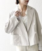 【シップス フォー ウィメン/SHIPS】のSHIPS any 洗濯機可能 ヒッコリー ショート テーラード ジャケット 人気、トレンドファッション・服の通販 founy(ファニー) ファッション Fashion レディースファッション Fashion for Women アウター Coat / Outerwear Collection レディースジャケット・軽アウター Jackets テーラードジャケット / 通勤・きれいめスタイル Tailored Jackets & Blazers 2025年 2025 2025春夏・S/S Spring/Summer 2025 SS25 ショート Short, Short Length ジャケット Jacket, Outerwear ストライプ Stripe, Striped Pattern セットアップ Set-Up, Coordinated Outfit テーラード Tailored, Tailored Fit デニム Denim, Jeans Material フロント Front, Front Design ワーク Workwear, Utility Style 洗える Machine Washable thumbnail ベージュ|ID: prp329100004610111 ipo3291000000033649243