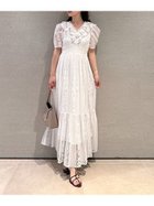 【スナイデル/SNIDEL】のボリュームフリルレースワンピース WHT[001]|ID:prp329100004610144