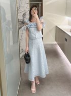【スナイデル/SNIDEL】の【BOUQUET OF JOY】フラワージャガードスカート 人気、トレンドファッション・服の通販 founy(ファニー) ファッション Fashion レディースファッション Fashion for Women スカート Skirts エレガント 上品 Elegant 切替 Switching, Contrast Panel シャーリング Shirring, Ruched スペシャル Special, Limited Edition パープル Purple, Violet フィット Fit, Slim Fit フラワー Flower, Floral フレア Flare, Flared ミックス Mix, Mixed Style モチーフ Motif, Design Theme リュクス Luxury, Elegant, High-End, Chic thumbnail LBLU[081]|ID: prp329100004610194 ipo3291000000032981665