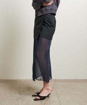 【ビューティ&ユース ユナイテッドアローズ/BEAUTY&YOUTH / UNITED ARROWS】 ATTISESSION ドッキング ダブルラップ スカート人気、トレンドファッション・服の通販 founy(ファニー) ファッション Fashion レディースファッション Fashion for Women スカート Skirts カットソー Cut and Sewn Top シアー Sheer, See-Through シフォン Chiffon, Lightweight Fabric ショート Short, Short Length スウェット / スエット Sweatshirt, Sweatwear ソックス Socks, Hosiery ダブル Double, Double-Breasted ツイル Twist, Twisted Detail ドッキング Docking, Mixed Material ラップ Wrap, Wrap Design おすすめ Recommended / Our Picks |ID:prp329100004610207