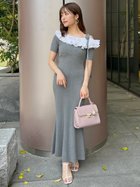 【スナイデル/SNIDEL】のアシメプリーツカラーニットワンピース GRY[006]|ID:prp329100004610213