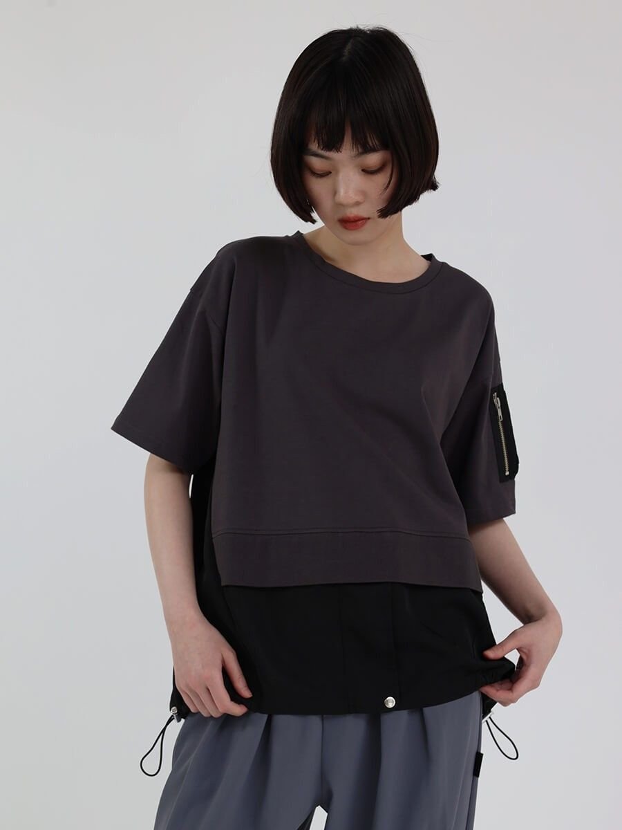 【ラシュッド/LASUD】のミリタリーデザインPO インテリア・キッズ・メンズ・レディースファッション・服の通販 founy(ファニー) 　ファッション　Fashion　レディースファッション　Fashion for Women　おすすめ　Recommended / Our Picks　ボトム　Bottoms, Lower Wear　ミックス　Mix, Mixed Style　ミリタリー　Military, Army Style　今季　This Season, Current Season　チャコールグレー|ID: prp329100004610317 ipo3291000000033198072