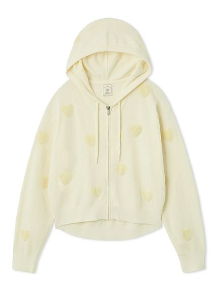 【ジェラート ピケ/gelato pique】のハートジャガードクロップドパーカ 人気、トレンドファッション・服の通販 founy(ファニー) 　ファッション　Fashion　レディースファッション　Fashion for Women　トップス・カットソー　Cut & Sew Tops　レディースパーカー・カジュアルフーディー　Casual Hoodies & Sweatshirts　おすすめ　Recommended / Our Picks　なめらか　Smooth, Silky Texture　イエロー　Yellow　クロップド　Cropped, Short Length　ショート　Short, Short Length　パープル　Purple, Violet　夏　Summer　 other-1|ID: prp329100004610350 ipo3291000000032984949