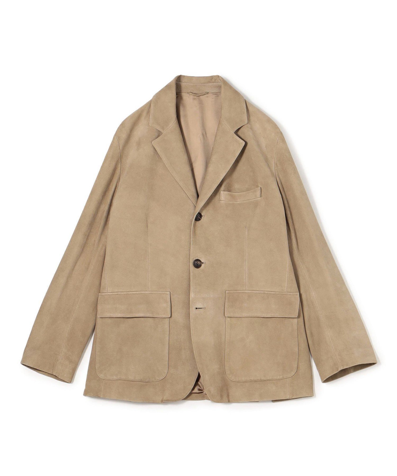 【トゥモローランド/TOMORROWLAND / MEN】のDENIM NEW STANLEY スウェード シングルブレステッド 3Bジャケット インテリア・キッズ・メンズ・レディースファッション・服の通販 founy(ファニー) 　ファッション　Fashion　メンズファッション　Fashion for Men　イタリア　Italy　ジャケット　Jacket, Outerwear　デニム　Denim, Jeans Material　43 ベージュ|ID: prp329100004610452 ipo3291000000032987073