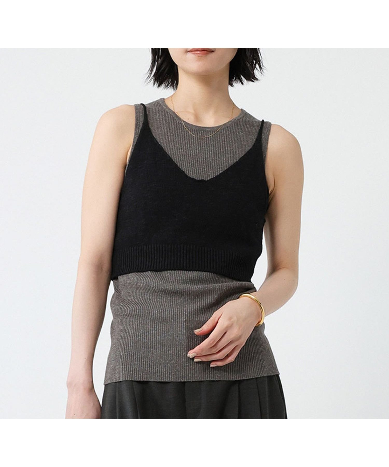 【バビロン/BABYLONE / KIDS】のブラトップニットセット インテリア・キッズ・メンズ・レディースファッション・服の通販 founy(ファニー) 　ファッション　Fashion　キッズファッション　Fashion for Kids　インナー　Innerwear　サンダル　Sandals, Summer Shoes　スニーカー　Sneakers, Trainers　再入荷　Restock / Back in Stock　おすすめ　Recommended / Our Picks　夏　Summer　チャコール18|ID: prp329100004610467 ipo3291000000032987333
