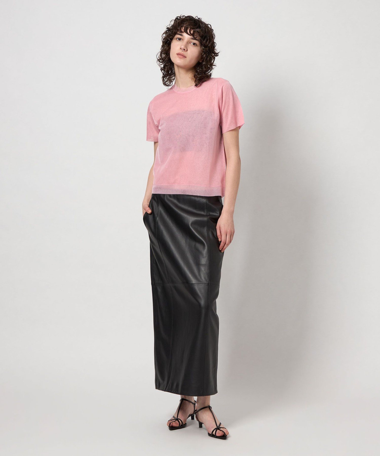 【ビューティ&ユース ユナイテッドアローズ/BEAUTY&YOUTH / UNITED ARROWS】の6(ROKU) カラーシアー ショートスリーブ ニット インテリア・キッズ・メンズ・レディースファッション・服の通販 founy(ファニー) 　ファッション　Fashion　レディースファッション　Fashion for Women　トップス・カットソー　Cut & Sew Tops　ニット　Knit Tops & Sweaters　カーディガン　Cardigan, Knitwear　ショート　Short, Short Length　シンプル　Simple, Minimal　スリーブ　Sleeve, Long Sleeve / Short Sleeve　PINK|ID: prp329100004610470 ipo3291000000032987383
