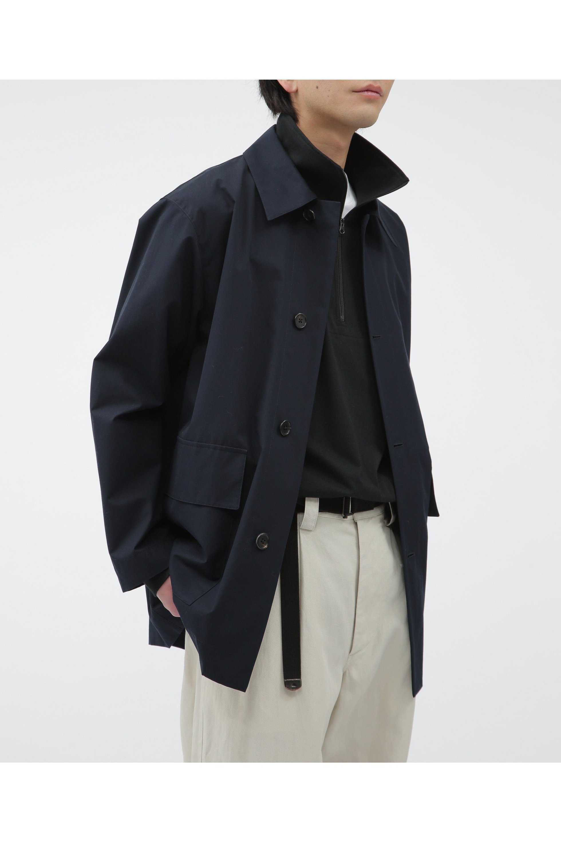 【マーガレット ハウエル/MARGARET HOWELL / MEN】のPROOFED COMPACT COTTON POPLIN インテリア・キッズ・メンズ・レディースファッション・服の通販 founy(ファニー) 　ファッション　Fashion　メンズファッション　Fashion for Men　フィット　Fit, Slim Fit　ブルゾン　Blouson, Bomber Jacket　リラックス　Relax, Relaxed Fit　NAVY|ID: prp329100004610487 ipo3291000000032987605