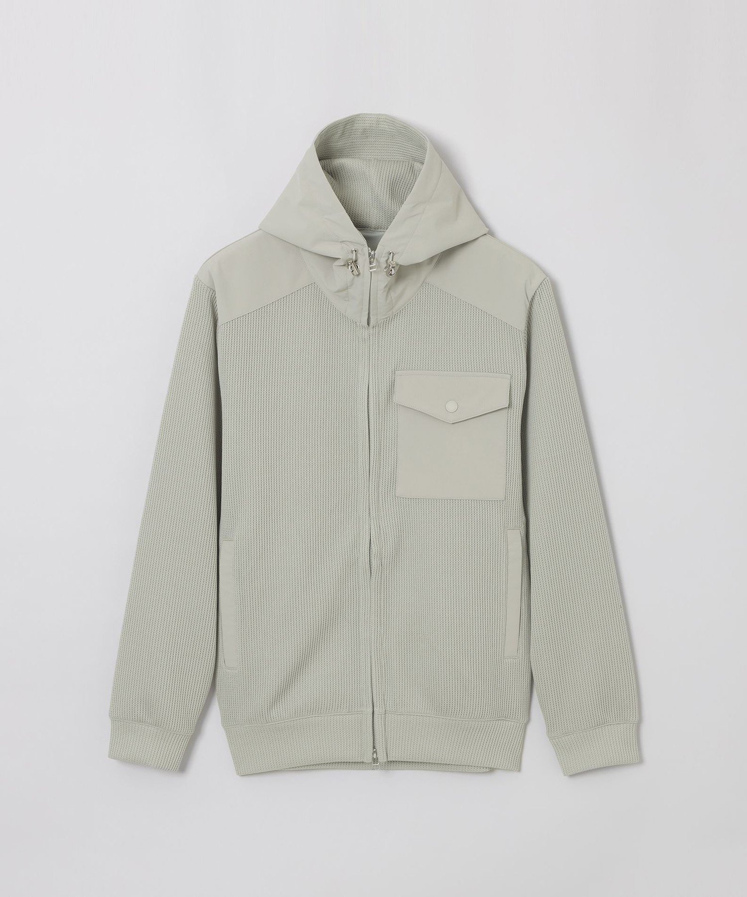 【マッキントッシュ フィロソフィー/MACKINTOSH PHILOSOPHY / MEN】のクォーターゲージニット コンビパーカー 人気、トレンドファッション・服の通販 founy(ファニー) 　ファッション　Fashion　メンズファッション　Fashion for Men　おすすめ　Recommended / Our Picks　ウォッシャブル　Machine Washable　コンビ　Combo, Combination Style　ショルダー　Shoulder, Shoulder Strap　パーカー　Hoodie, Parka　ポケット　Pocket, Pocket Detail　春　Spring　秋　Autumn　軽量　Lightweight, Ultra Light　 other-1|ID: prp329100004610535 ipo3291000000032988186