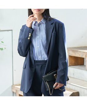 【ルージュヴィフラクレ/Rouge vif la cle】の【セットアップ対応】ビッグシルエットシングルジャケット 人気、トレンドファッション・服の通販 founy(ファニー) ファッション Fashion レディースファッション Fashion for Women アウター Coat / Outerwear Collection レディースジャケット・軽アウター Jackets おすすめ Recommended / Our Picks シンプル Simple, Minimal ジャケット Jacket, Outerwear スタイリッシュ Stylish, Fashionable セットアップ Set-Up, Coordinated Outfit トレンド Trend, Trending Now リラックス Relax, Relaxed Fit |ID:prp329100004610554