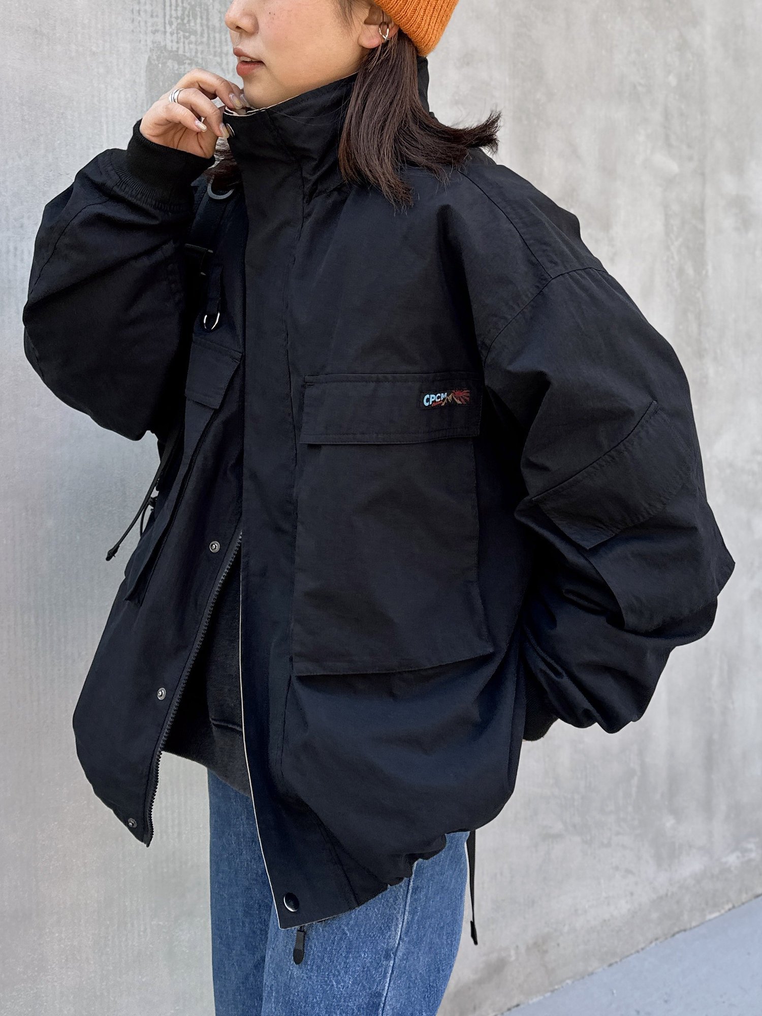 【シーピーシーエム/CPCM】のボリュームショートマンパ インテリア・キッズ・メンズ・レディースファッション・服の通販 founy(ファニー) 　ファッション　Fashion　レディースファッション　Fashion for Women　パーカー　Hoodie, Parka　ビッグ　Big, Oversized　フロント　Front, Front Design　ポケット　Pocket, Pocket Detail　ブラック|ID: prp329100004610841 ipo3291000000033566320