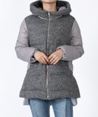 【ラ ジョコンダ/LA JOCONDE】のラ ジョコンダ LA JOCONDE 異素材コンビ フーデッドダウンコート グレー|ID: prp329100004610923 ipo3291000000032993275
