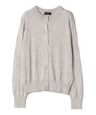 【シップス フォー ウィメン/SHIPS】のSHIPS Primary Navy Label シルク カシミヤ クルーネック カーディガン ライトグレー|ID: prp329100004610991 ipo3291000000032994279