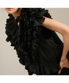 【サロン アダム エ ロペ/SALON adam et rope'】の【crinkle crinkle crinkle】別注フリルポンチョノースリーブブラウス ブラック(01)|ID: prp329100004611012 ipo3291000000033638469