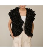 【サロン アダム エ ロペ/SALON adam et rope'】の【crinkle crinkle crinkle】別注フリルポンチョノースリーブブラウス ブラック系(04)|ID: prp329100004611012 ipo3291000000033638471
