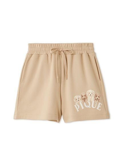 【ジェラート ピケ/gelato pique】の【限定カラーあり】トイプードル裏毛ショートパンツ インテリア・キッズ・メンズ・レディースファッション・服の通販 founy(ファニー) 　ファッション　Fashion　レディースファッション　Fashion for Women　パンツ　Pants & Trousers　ショートパンツ・ハーフパンツ　High-Waisted & Relaxed Shorts　おすすめ　Recommended / Our Picks　ショート　Short, Short Length　フロント　Front, Front Design　プリント　Print, Printed Pattern　ポケット　Pocket, Pocket Detail　BEG【ONLINE限定カラー】[037]|ID: prp329100004611021 ipo3291000000033599078