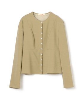 【トゥモローランド/TOMORROWLAND】のシアサッカー ペプラムブラウス 人気、トレンドファッション・服の通販 founy(ファニー) ファッション Fashion レディースファッション Fashion for Women トップス・カットソー Cut & Sew Tops シャツ・ブラウス・オフィスカジュアル Elegant Blouses & Button-Ups アクセサリー Fashion Accessories インナー Innerwear シェイプ Shape, Slim Fit ジャケット Jacket, Outerwear ドット Polka Dot, Dot Pattern ペプラム Peplum, Flared Hem 夏 Summer 羽織 Haori, Light Jacket |ID:prp329100004611117