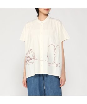 【スーパーハッカ/SUPER HAKKA】のコットンローンワッシャー ホームワード刺繡ブラウス 人気、トレンドファッション・服の通販 founy(ファニー) ファッション Fashion レディースファッション Fashion for Women トップス・カットソー Cut & Sew Tops シャツ・ブラウス・オフィスカジュアル Elegant Blouses & Button-Ups |ID:prp329100004611174