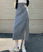 【アミュレット/Amulet】の【Dewlily】デニム風ロングスリットスカート 人気、トレンドファッション・服の通販 founy(ファニー) ファッション Fashion レディースファッション Fashion for Women スカート Skirts シンプル Simple, Minimal スリット Slit, Slit Detail デニム Denim, Jeans Material thumbnail ブルー|ID: prp329100004611178 ipo3291000000033191310