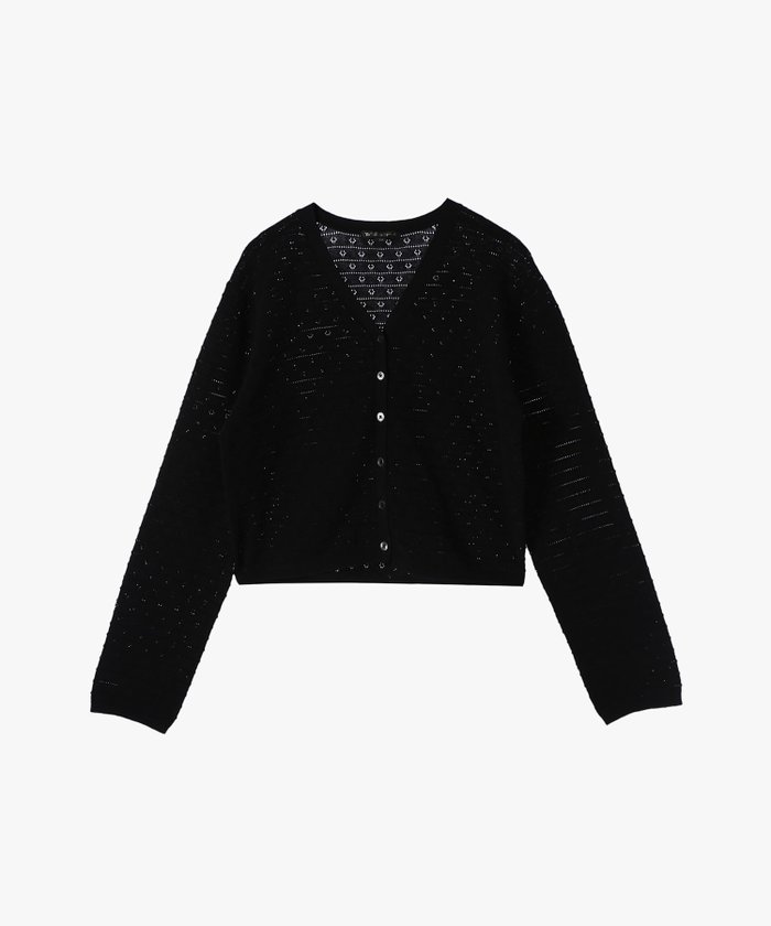 【アニエスベー ファム/agnes b. FEMME】のデイジーストライプニットカーディガン インテリア・キッズ・メンズ・レディースファッション・服の通販 founy(ファニー) https://founy.com/ ファッション Fashion レディースファッション Fashion for Women トップス・カットソー Cut & Sew Tops ニット Knit Tops & Sweaters カーディガン・羽織り Layered Style Cardigans カーディガン Cardigan, Knitwear スリーブ Sleeve, Long Sleeve / Short Sleeve ノースリーブ Sleeveless, No-Sleeve ボーダー Border, Stripe レース Lace, Lace Fabric 春 Spring |ID: prp329100004611206 ipo3291000000032997549