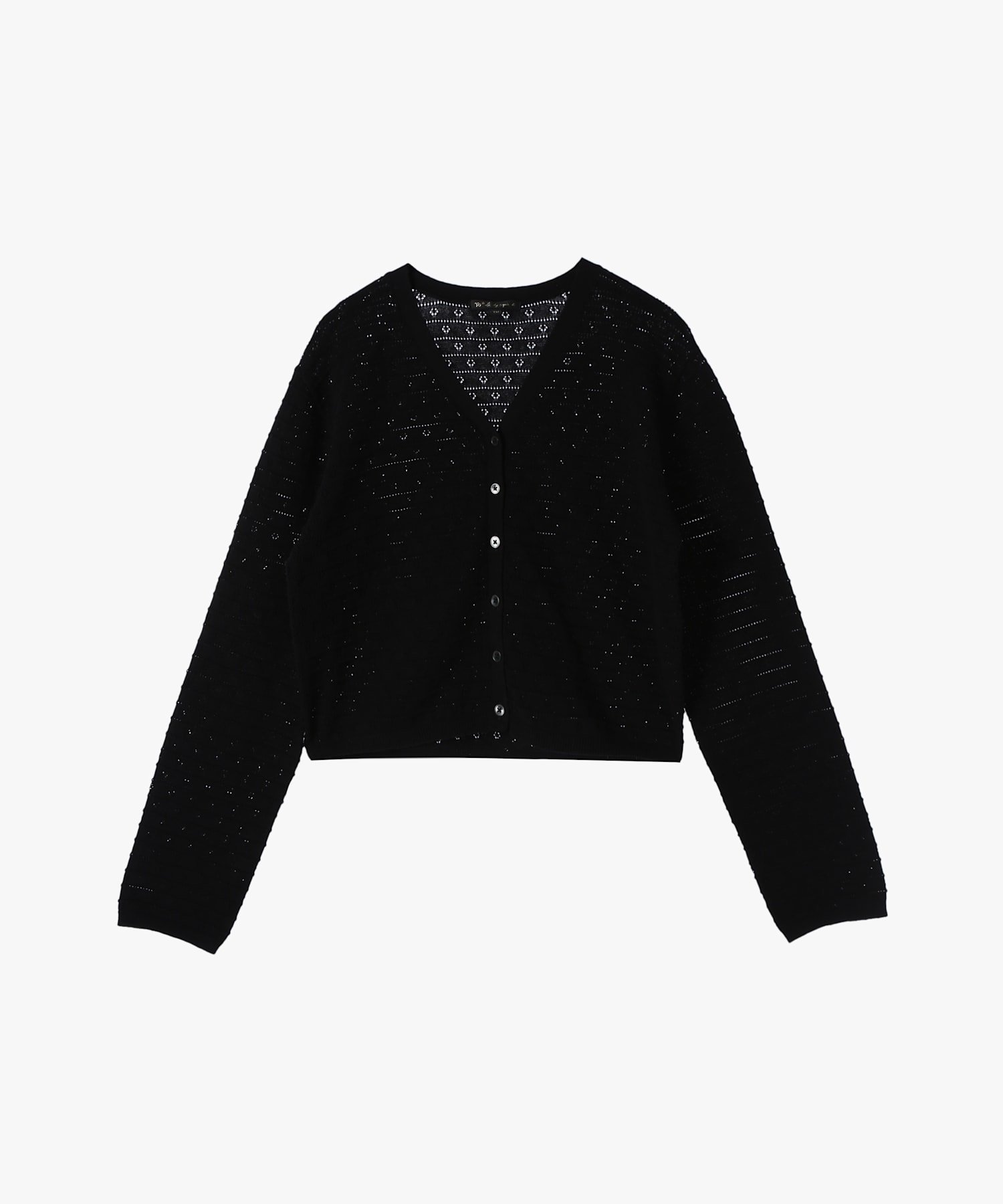 【アニエスベー ファム/agnes b. FEMME】のデイジーストライプニットカーディガン インテリア・キッズ・メンズ・レディースファッション・服の通販 founy(ファニー) 　ファッション　Fashion　レディースファッション　Fashion for Women　トップス・カットソー　Cut & Sew Tops　ニット　Knit Tops & Sweaters　カーディガン・羽織り　Layered Style Cardigans　カーディガン　Cardigan, Knitwear　スリーブ　Sleeve, Long Sleeve / Short Sleeve　ノースリーブ　Sleeveless, No-Sleeve　ボーダー　Border, Stripe　レース　Lace, Lace Fabric　春　Spring　ブラック|ID: prp329100004611206 ipo3291000000032997551