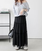 【その他のブランド/Other】の2way ティアードチュールスカート ブラック|ID: prp329100004611218 ipo3291000000032997643