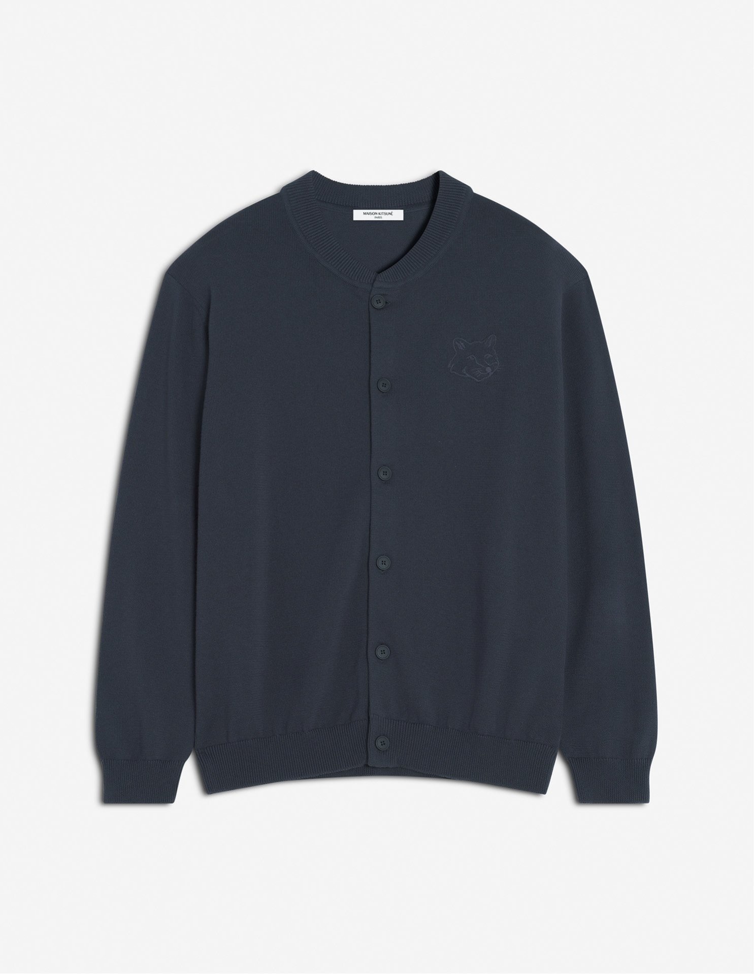【メゾン キツネ/MAISON KITSUNE / MEN】のMaison Kitsune/BOLD FOX HEAD EMBROIDERED KNITTED BLOUSON インテリア・キッズ・メンズ・レディースファッション・服の通販 founy(ファニー) 　ファッション　Fashion　メンズファッション　Fashion for Men　パッチ　Patch, Appliqué　フィット　Fit, Slim Fit　レギュラー　Regular, Standard Fit　夏　Summer　S/S・春夏　SS, Spring/Summer, Warm Season　長袖　Long Sleeve, Full Sleeve　IRIS BLACK|ID: prp329100004611330 ipo3291000000033281961
