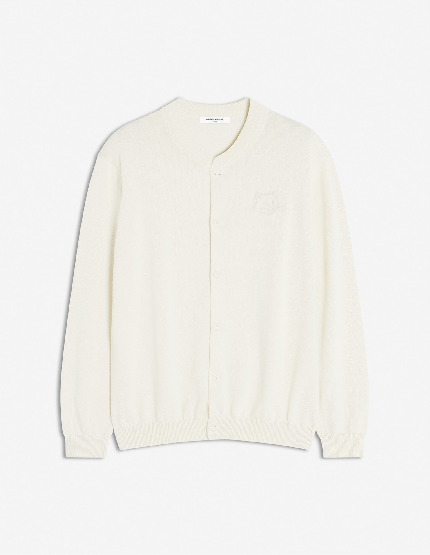 【メゾン キツネ/MAISON KITSUNE / MEN】のMaison Kitsune/BOLD FOX HEAD EMBROIDERED KNITTED BLOUSON インテリア・キッズ・メンズ・レディースファッション・服の通販 founy(ファニー) 　ファッション　Fashion　メンズファッション　Fashion for Men　パッチ　Patch, Appliqué　フィット　Fit, Slim Fit　レギュラー　Regular, Standard Fit　夏　Summer　S/S・春夏　SS, Spring/Summer, Warm Season　長袖　Long Sleeve, Full Sleeve　RICH VANILLA|ID: prp329100004611330 ipo3291000000033281962