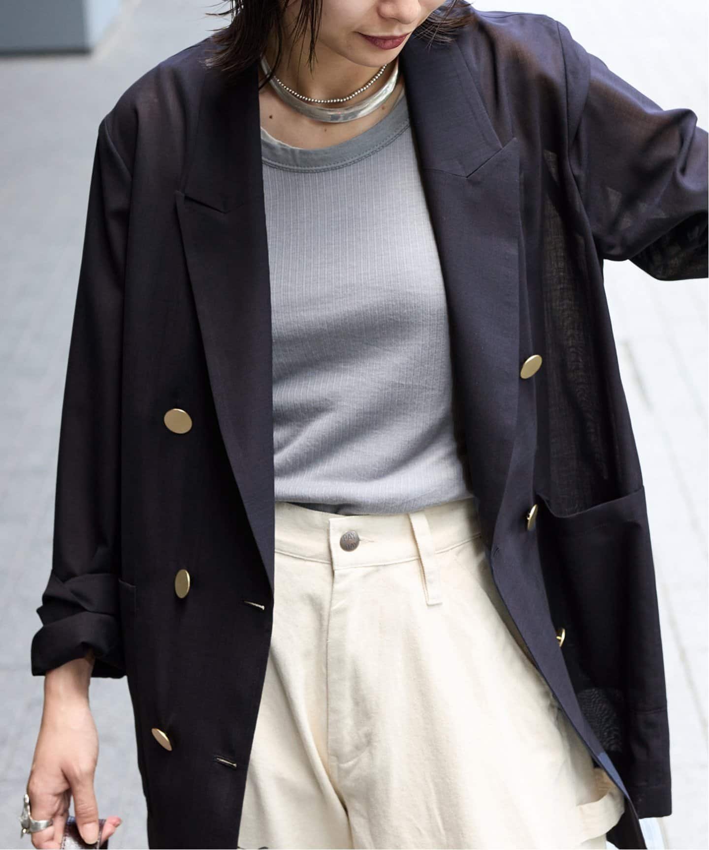 【ジャーナルスタンダード/JOURNAL STANDARD】のシアーTWブレザー インテリア・キッズ・メンズ・レディースファッション・服の通販 founy(ファニー) 　ファッション　Fashion　レディースファッション　Fashion for Women　2025年　2025　2025-2026秋冬・A/W　Autumn/Winter 2025–26 AW25–26　カーディガン　Cardigan, Knitwear　シアー　Sheer, See-Through　スタンダード　Standard, Basic　ダブル　Double, Double-Breasted　ビジネス 仕事 通勤　Business / Work / Commuting　ネイビー|ID: prp329100004611347 ipo3291000000033166736
