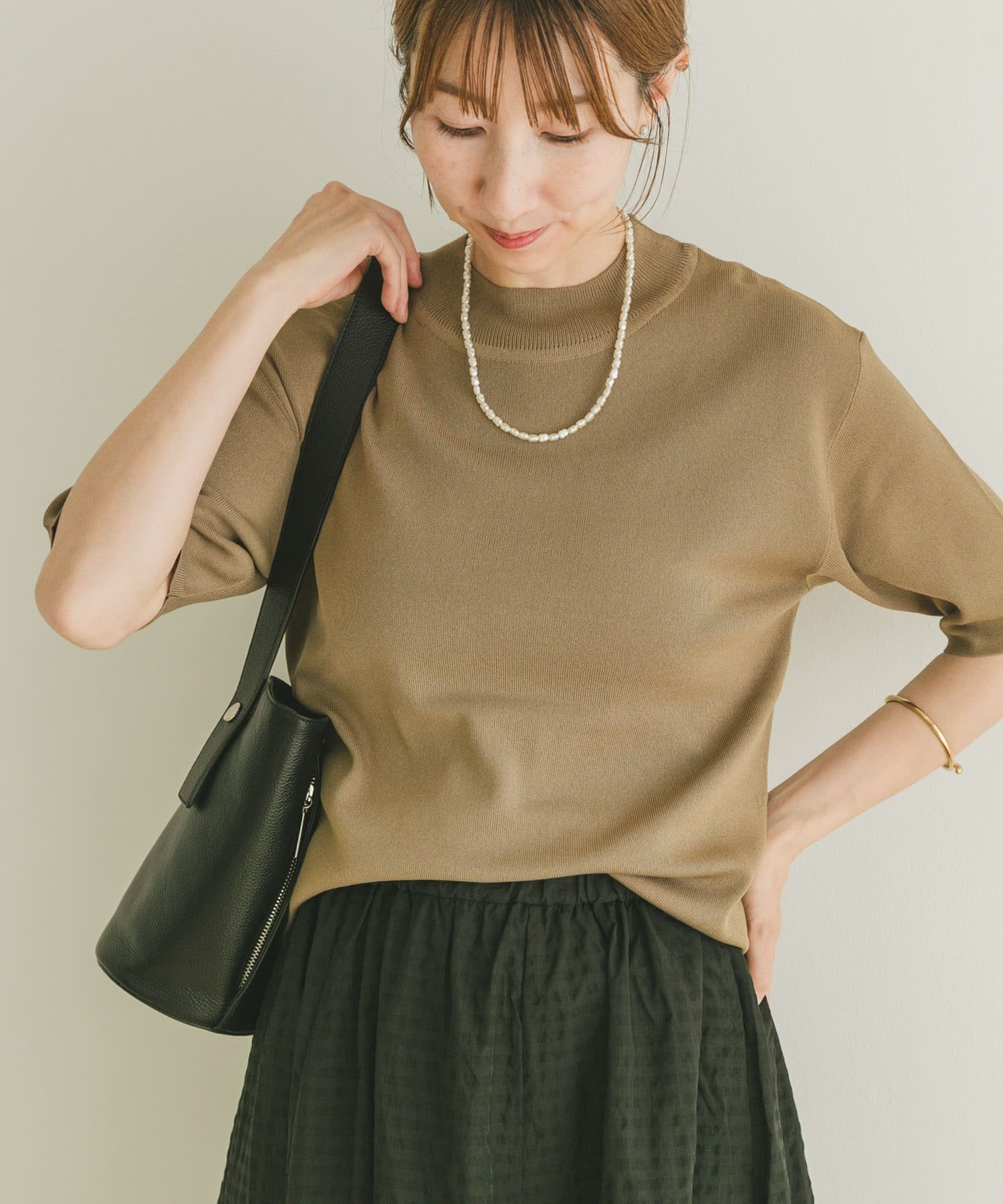 【アイテムズアーバンリサーチ/ITEMS URBAN RESEARCH】のソウバリハンソデニット インテリア・キッズ・メンズ・レディースファッション・服の通販 founy(ファニー) 　ファッション　Fashion　レディースファッション　Fashion for Women　トップス・カットソー　Cut & Sew Tops　ニット　Knit Tops & Sweaters　2025年　2025　2025春夏・S/S　Spring/Summer 2025 SS25　シンプル　Simple, Minimal　エレガント 上品　Elegant　半袖　Short Sleeve, Half Sleeve　夏　Summer　S/S・春夏　SS, Spring/Summer, Warm Season　無地　Plain, Solid Color　K.BEG|ID: prp329100004611375 ipo3291000000033178991
