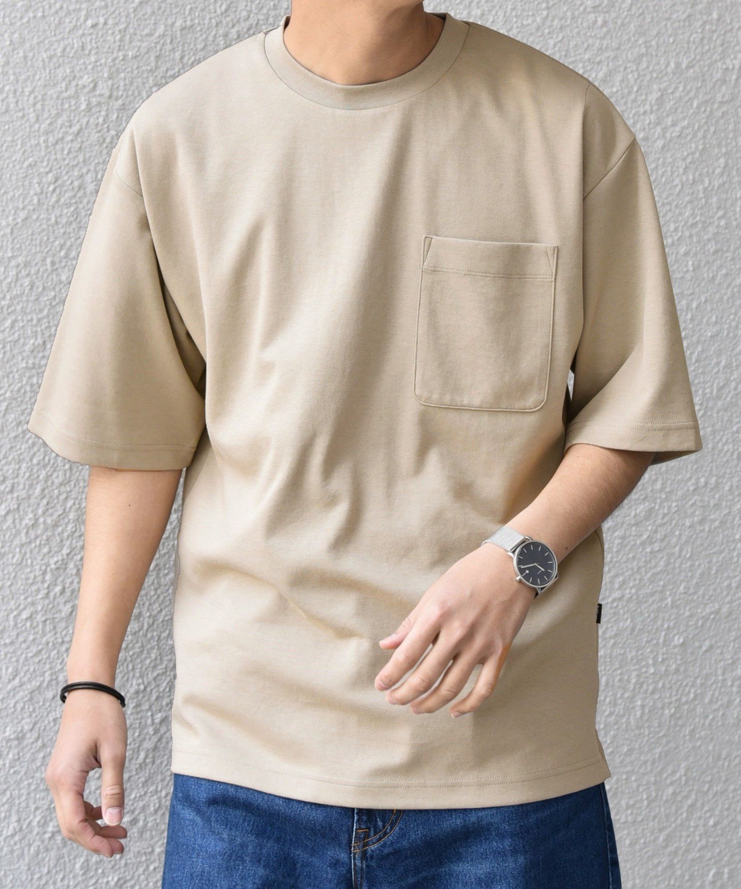 【シップス/SHIPS / MEN】のSHIPS any 接触冷感 COOL TOUCH スムース リラックス ポケット Tシャツ インテリア・キッズ・メンズ・レディースファッション・服の通販 founy(ファニー) 　ファッション　Fashion　メンズファッション　Fashion for Men　おすすめ　Recommended / Our Picks　シンプル　Simple, Minimal　ポケット　Pocket, Pocket Detail　リラックス　Relax, Relaxed Fit　夏　Summer　ベージュ|ID: prp329100004611376 ipo3291000000032998877