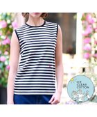 【ドレステリア/DRESSTERIOR】の【接触冷感/抗菌防臭/消臭】アイスクリアコットンボーダーノースリーブ 人気、トレンドファッション・服の通販 founy(ファニー) ファッション Fashion レディースファッション Fashion for Women トップス・カットソー Cut & Sew Tops キャミソール&ノースリーブ Camisoles & Sleeveless Tops インナー Innerwear コンパクト Compact, Small Size 抗菌 Antibacterial, Bacteria-Resistant シルケット Silket, Silky Cotton ジャケット Jacket, Outerwear ドレス Dress, One-Piece 定番 Standard, Basic Item ノースリーブ Sleeveless, No-Sleeve フェミニン Feminine, Girly ベーシック Basic, Essential ボトム Bottoms, Lower Wear ボーダー Border, Stripe thumbnail ブラック|ID: prp329100004611440 ipo3291000000033283291