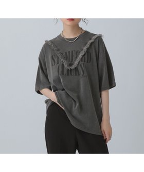 【レプシィム ローリーズファーム/LEPSIM LOWRYS FARM】のフリンジリメイクプリントT 人気、トレンドファッション・服の通販 founy(ファニー) ファッション Fashion レディースファッション Fashion for Women おすすめ Recommended / Our Picks フリンジ Fringe, Tassel |ID:prp329100004611447