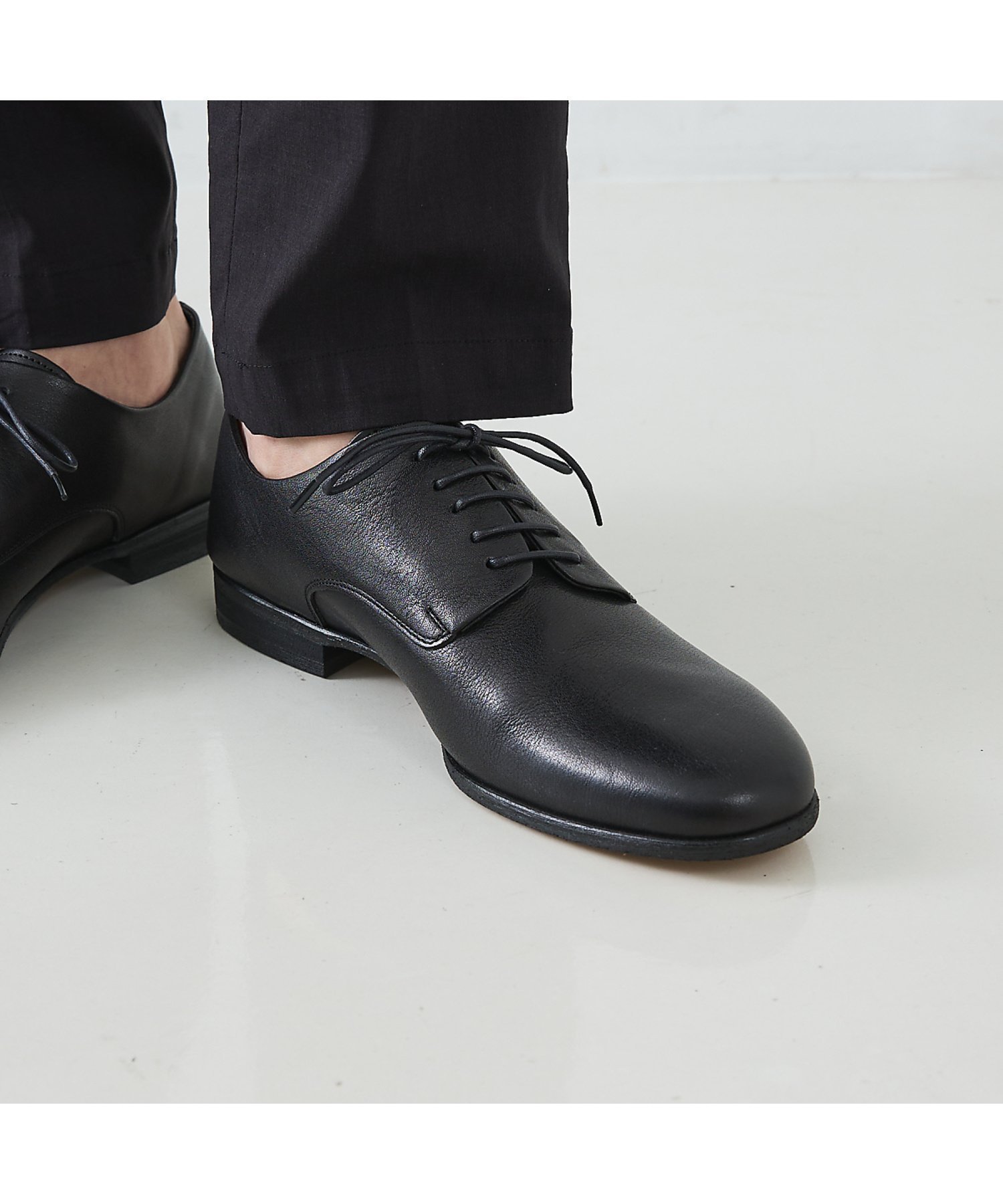 【アルフレッド バニスター/alfredoBANNISTER / MEN】のソフトレザー カウンターレス プレーントゥシューズ インテリア・キッズ・メンズ・レディースファッション・服の通販 founy(ファニー) 　ファッション　Fashion　メンズファッション　Fashion for Men　シューズ・靴　Shoes　オイル　Body Oil　シューズ　Shoes, Footwear　シンプル　Simple, Minimal　スタンダード　Standard, Basic　ベロア　Velour, Soft Velvet　ラバー　Rubber, Rubber Sole　ブラック|ID: prp329100004611500 ipo3291000000033561444
