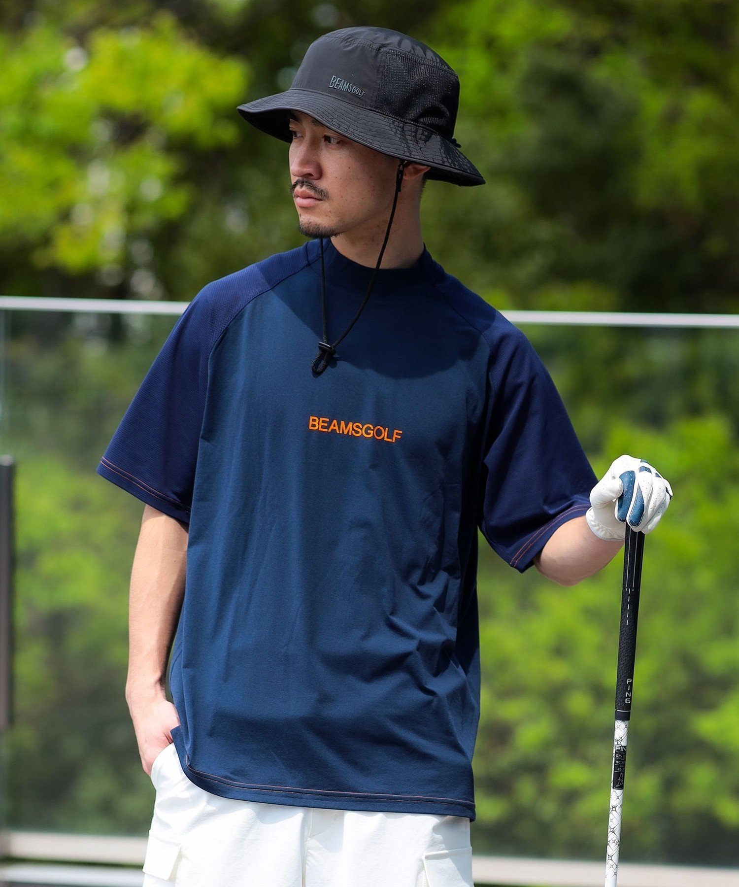 【その他のブランド/Other】のORANGE LABEL / ラグラン切り替え モックネックシャツ インテリア・キッズ・メンズ・レディースファッション・服の通販 founy(ファニー) 　ファッション　Fashion　メンズファッション　Fashion for Men　おすすめ　Recommended / Our Picks　アウトドア　Outdoor Clothing　ゴルフ　Golf　スポーティ　Sporty, Casual Athletic　スリーブ　Sleeve, Long Sleeve / Short Sleeve　フィット　Fit, Slim Fit　メッシュ　Mesh, Net Fabric　ラウンド　Round, Round Neck　レギュラー　Regular, Standard Fit　切替　Switching, Contrast Panel　NAVY|ID: prp329100004611509 ipo3291000000033561045